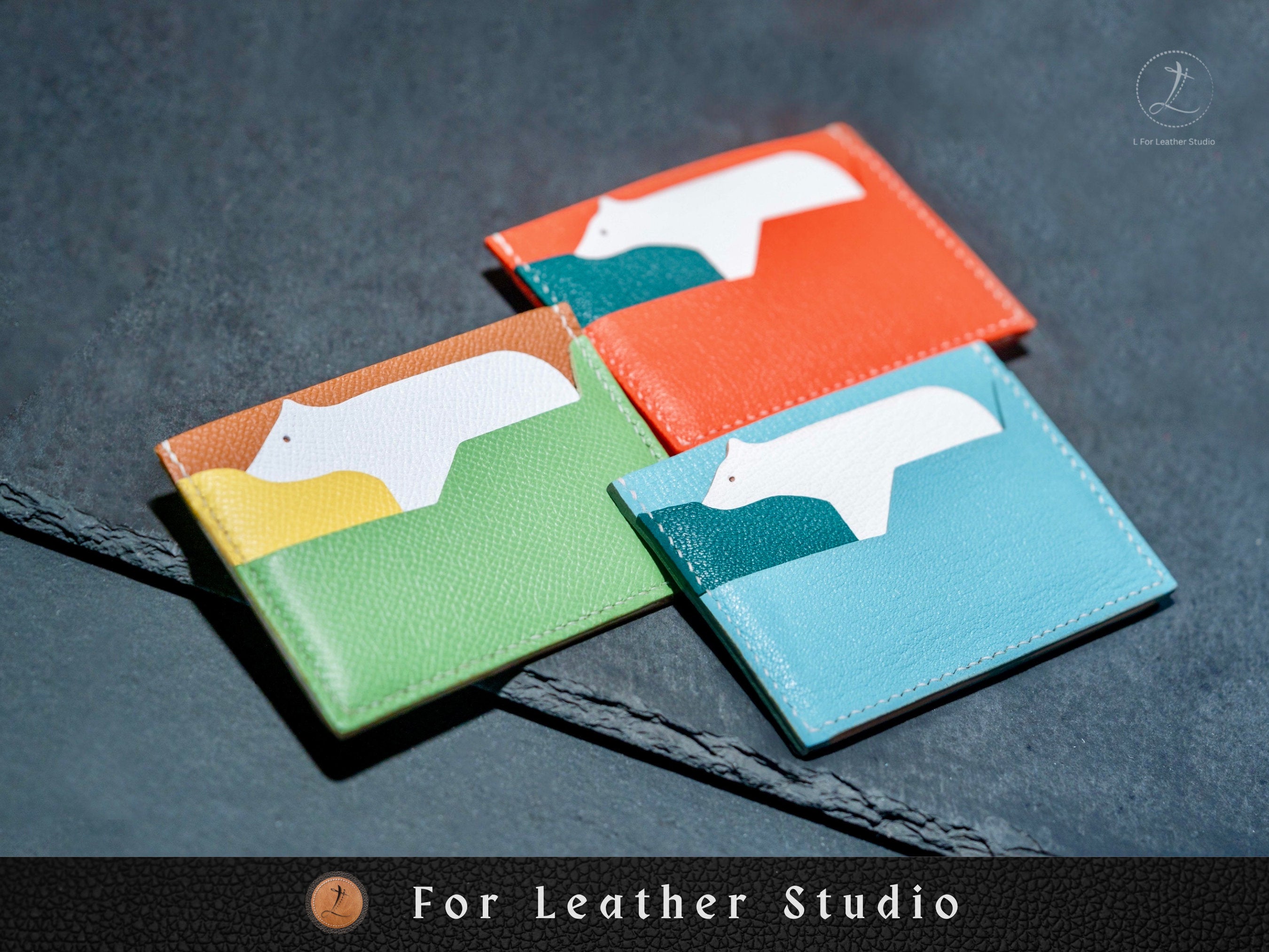 Hermes business card holder  Diy leather bag, Leather craft