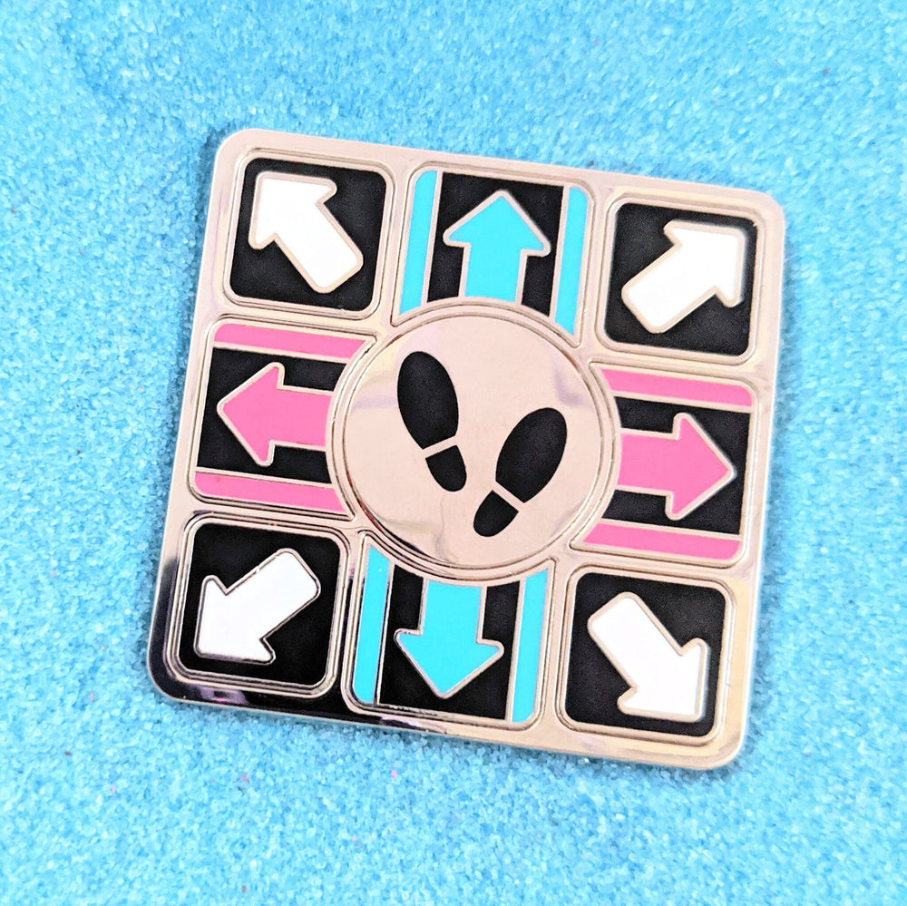 Dance Game Pad - 1.5" Enamel Pin Lapel Metal Badge