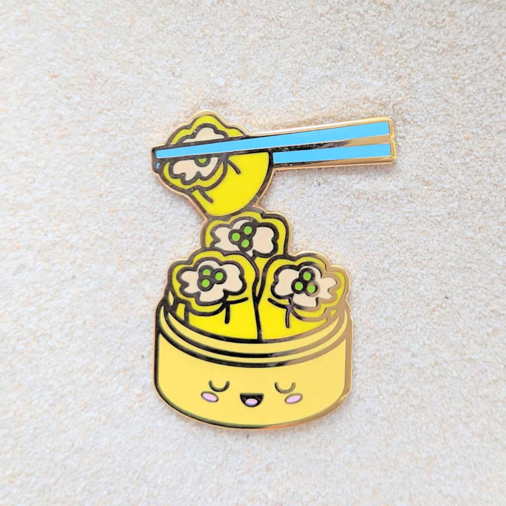 Dim Sum Sui Mai - 1.5" Enamel Pin Lapel Metal Badge