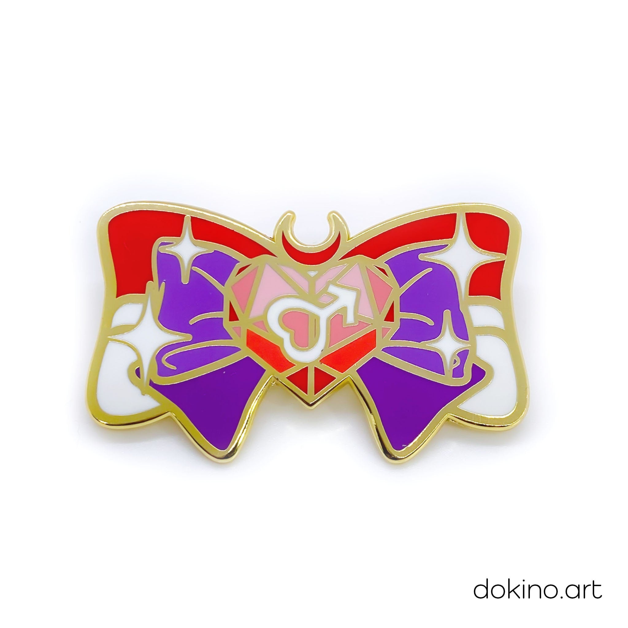 SAILOR MARS Bow Large Enamel Pin - Sailor Guardians Classic Kawaii Ani