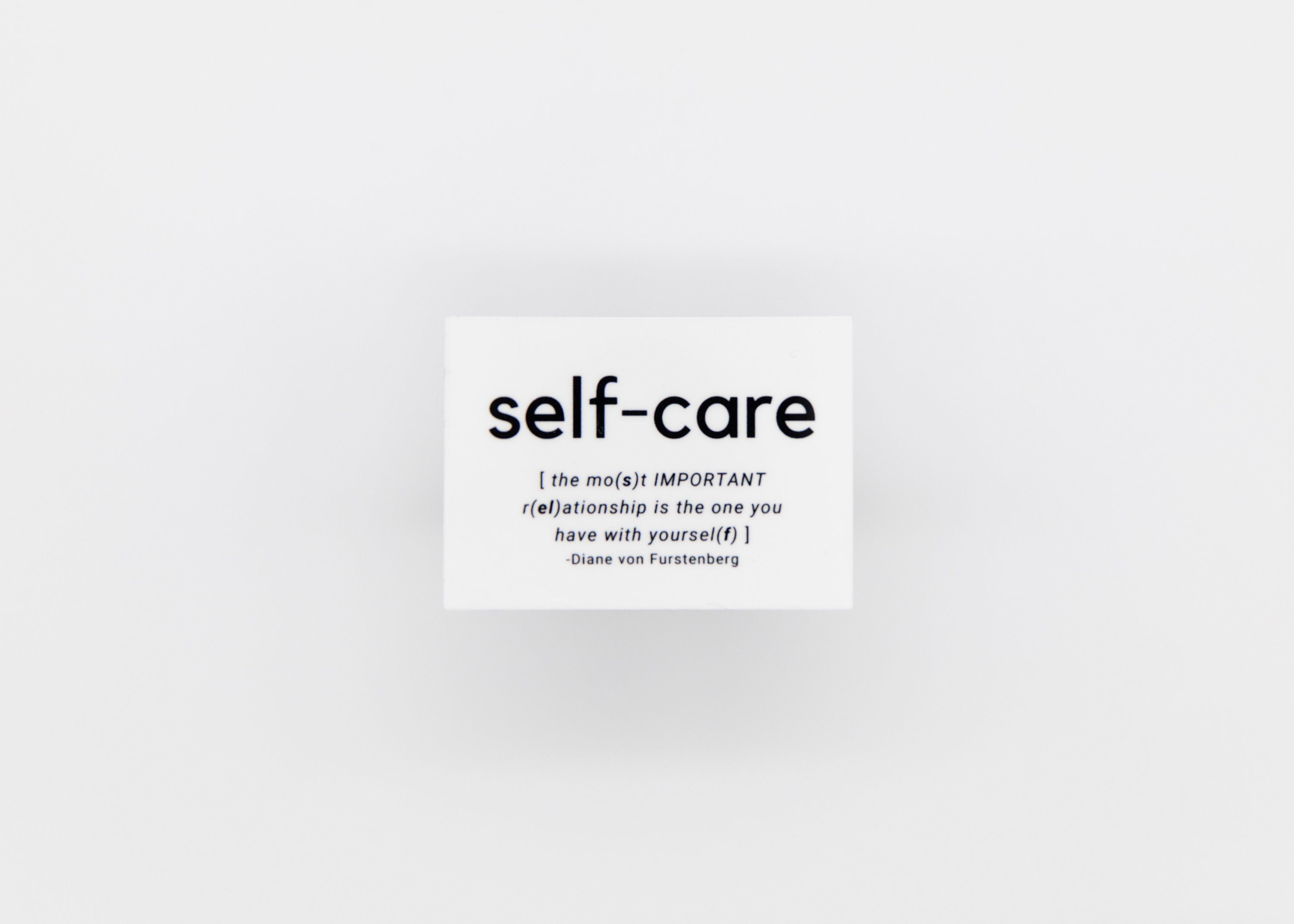 Self care - black and white - Self Care - Sticker