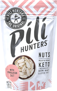 1.85 oz ($3.24/oz) Pili Hunters™ Sprouted Pili Nuts with PINK Himalayan Salt