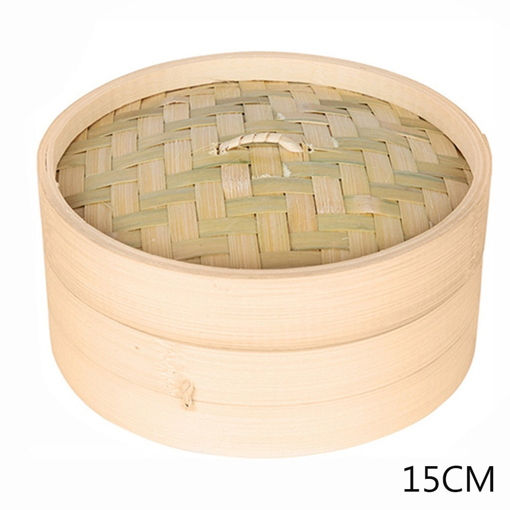 15cm 10/15/20cm Bamboo Steamer with Lid