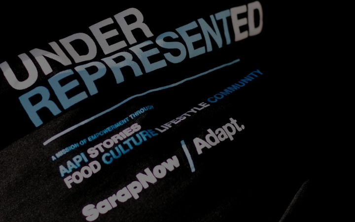 Represent AAPI with the Sarap Now x Adapt 5th Anniversary Limited-Edition T-Shirt