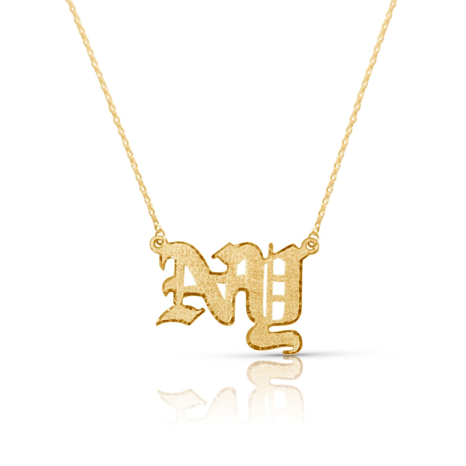 Gothic Initial/Number Necklace