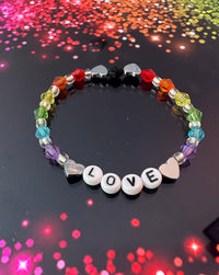Rainbow LOVE friendship bracelet