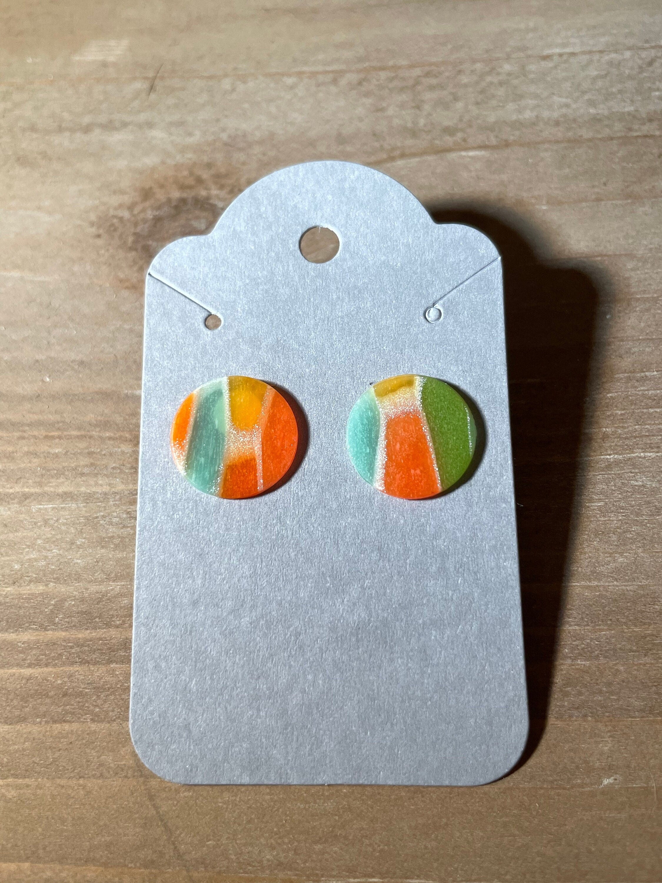 Stained Glass Pearl Studs