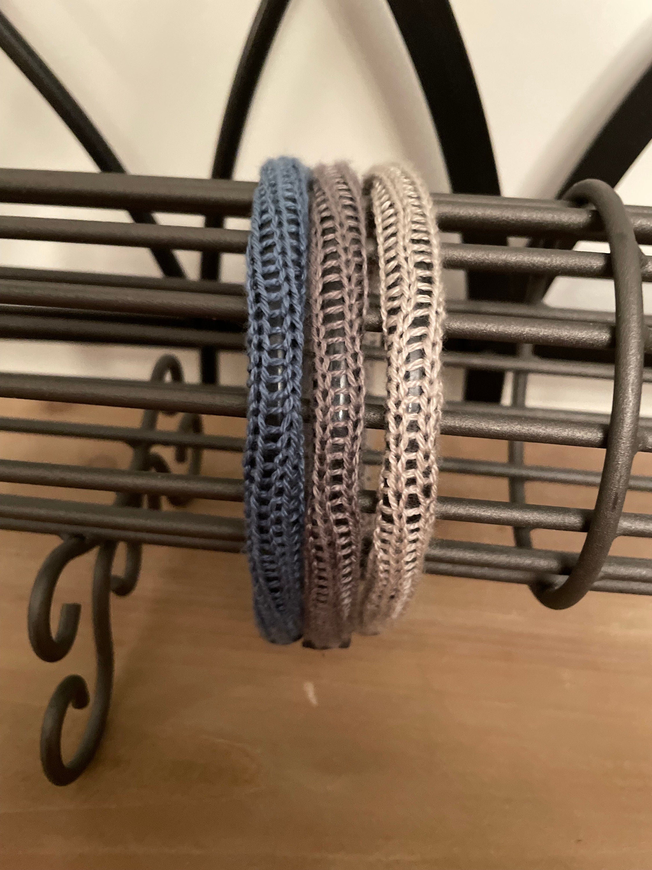 Set of 3 Knit Net Headbands
