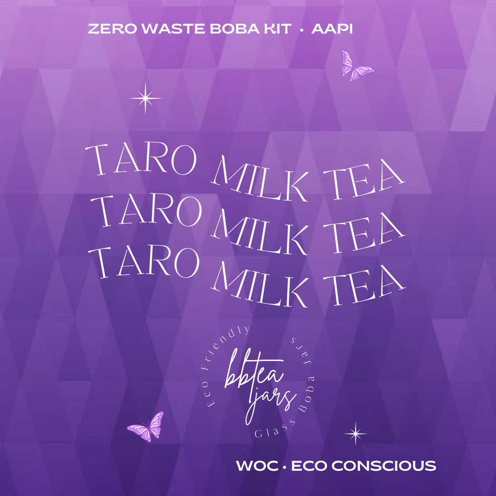 Classic 20oz / Taro Milk Tea Mix / Silver Steel The Zero Waste Boba Kit