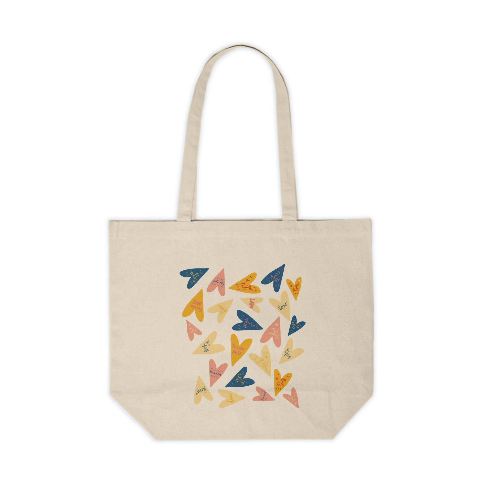 Candy Hearts Canvas Tote