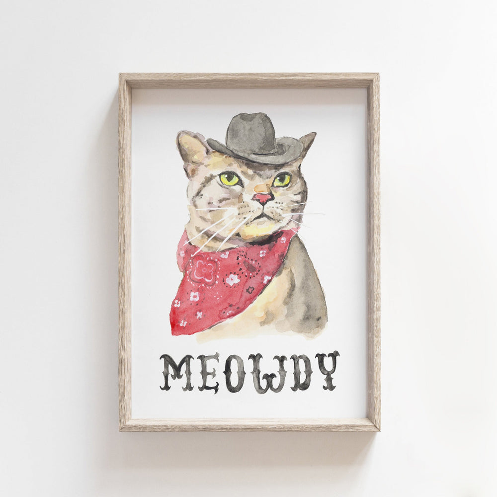 5x7 Meowdy Cat Art Print