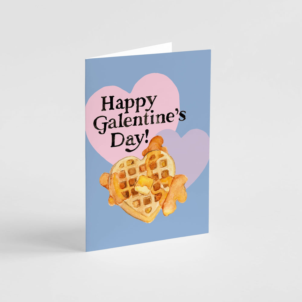 Happy Galentine's Day Waffles Greeting Card