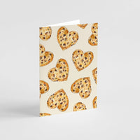 Heart Chocolate Chip Cookies Greeting Card