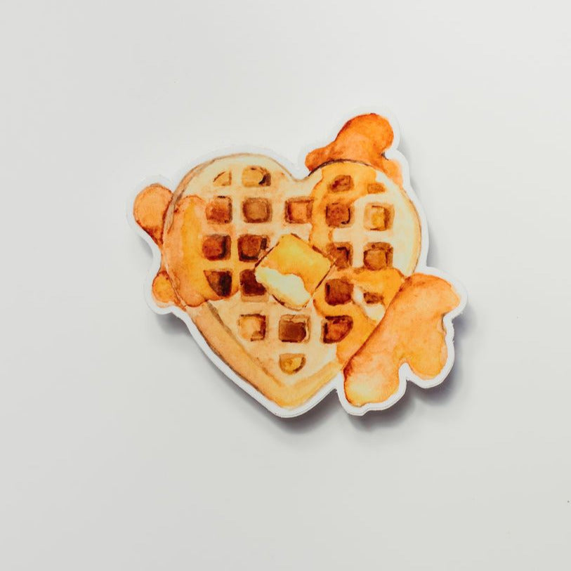 Heart Shaped Waffle Sticker