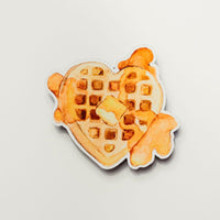 Heart Shaped Waffle Sticker