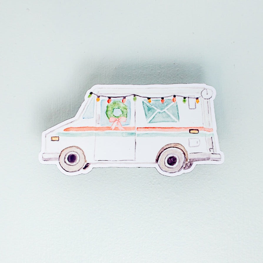 Holiday Mail Truck Magnet