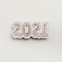 Holographic 2021 Sticker - Silver