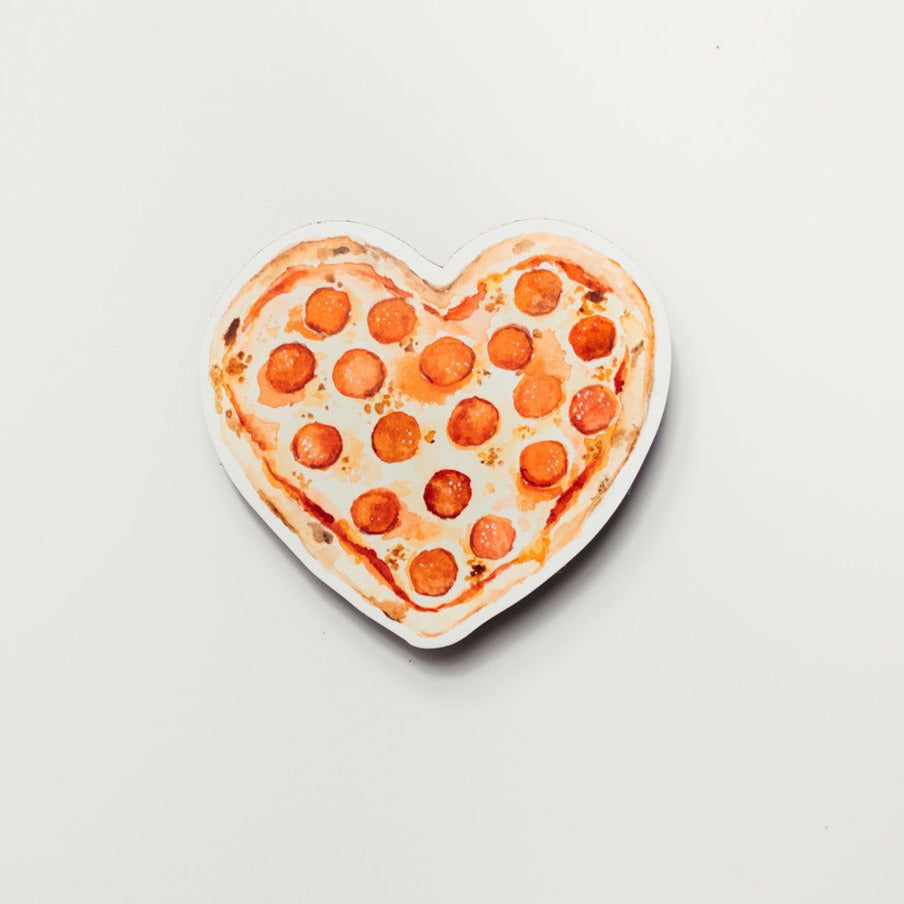 I Love You More than Pizza Greeting Card with Magnet