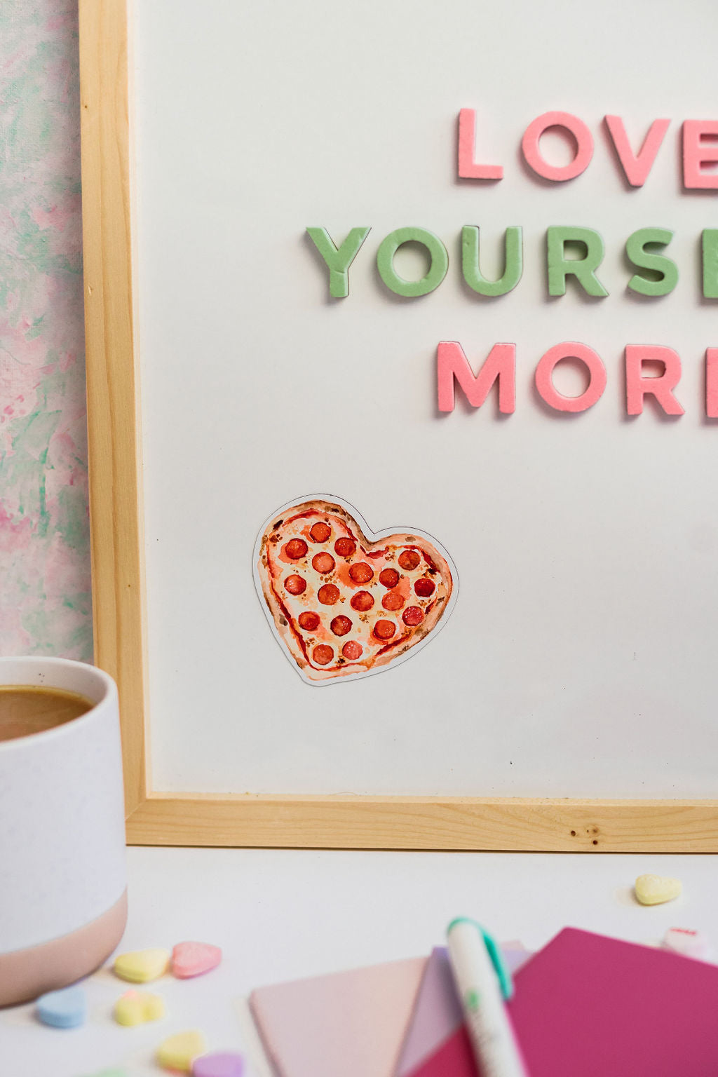 I Love You More than Pizza Greeting Card with Magnet