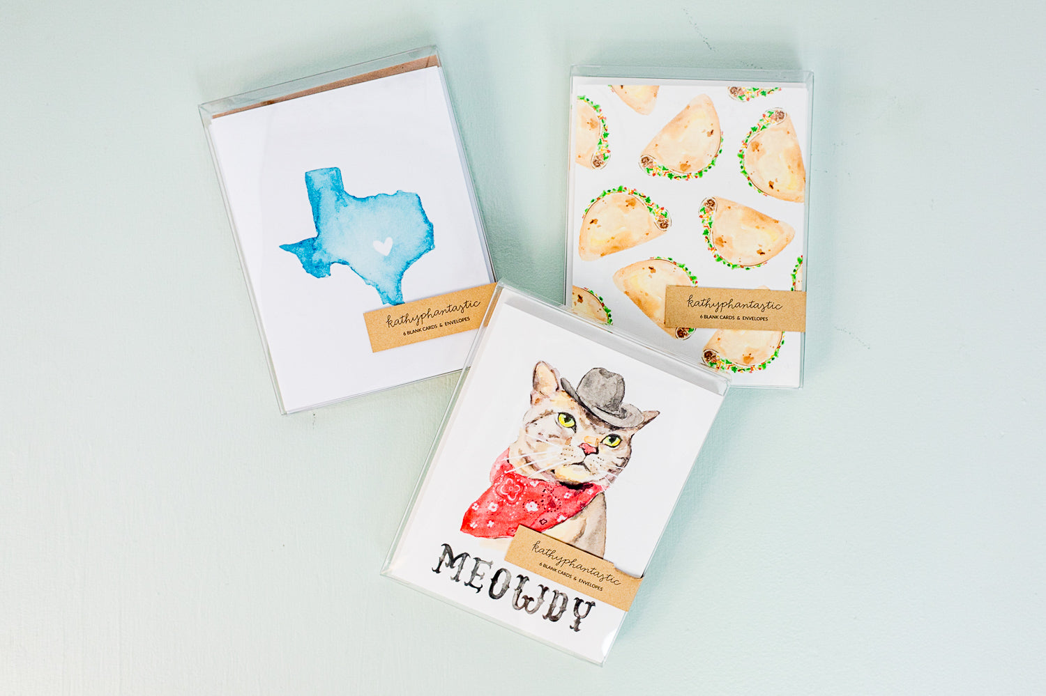 Meowdy Cowboy Cat Cards - Set of 6