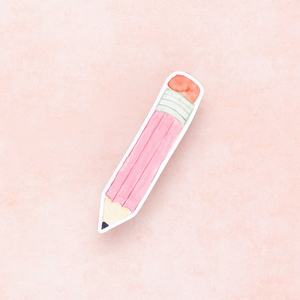 Pencil Sticker - Pink