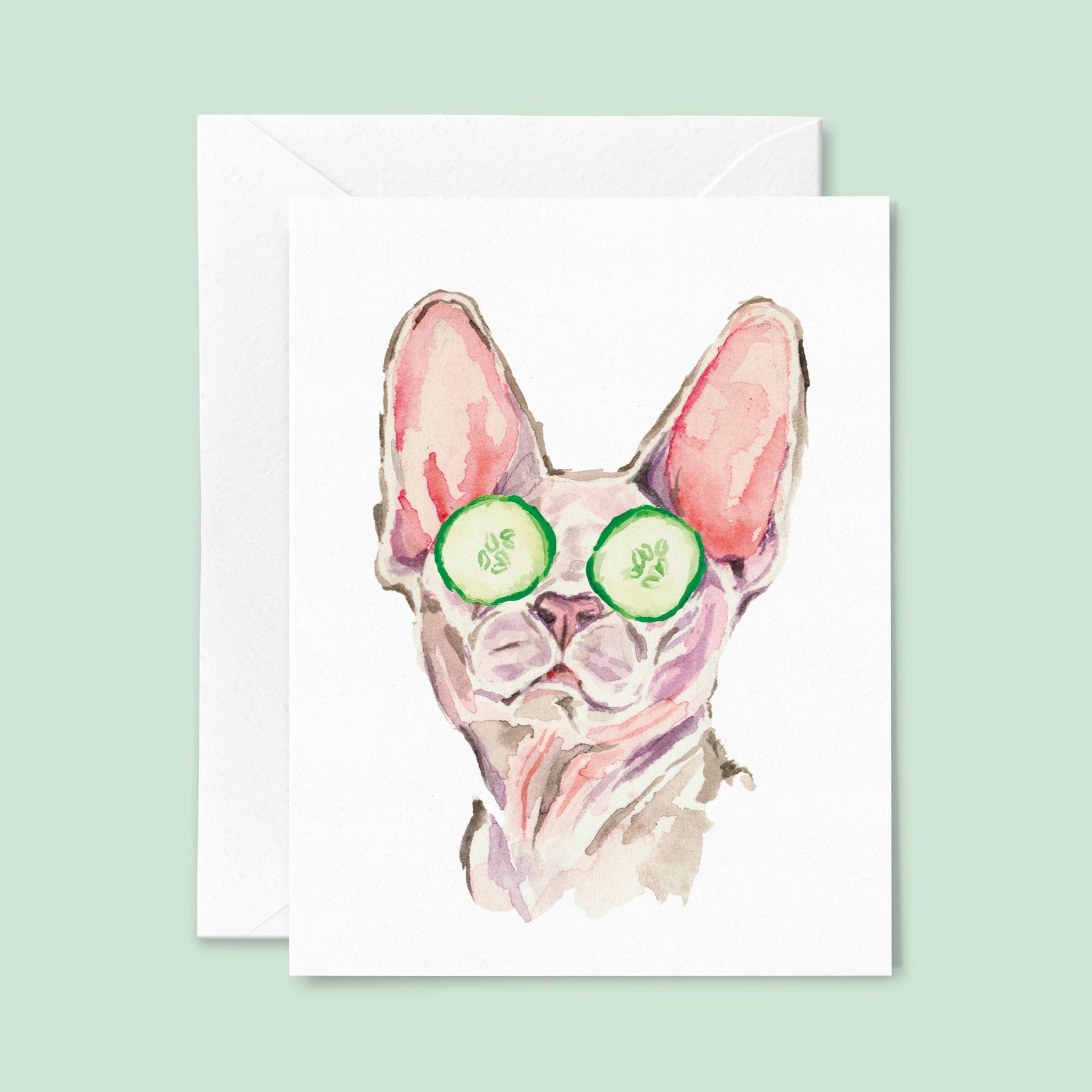 Spa Sphynx Cat Card