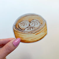 Steamed Dumplings Lunar Woman Owned Year Sticker