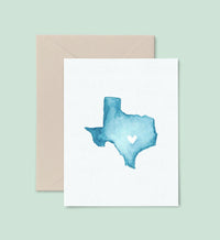 Texas Map Cards - Set of 6