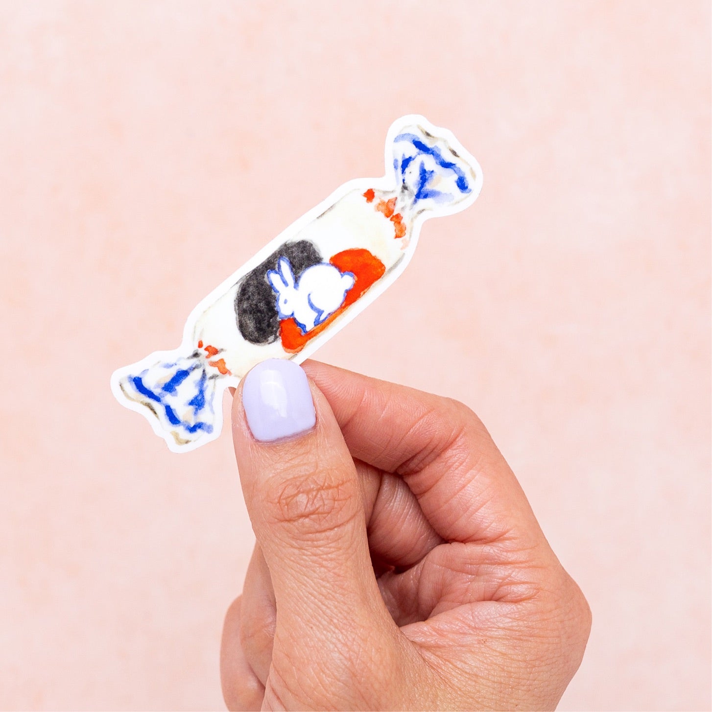 White Rabbit Inspired Asian Candy Sticker