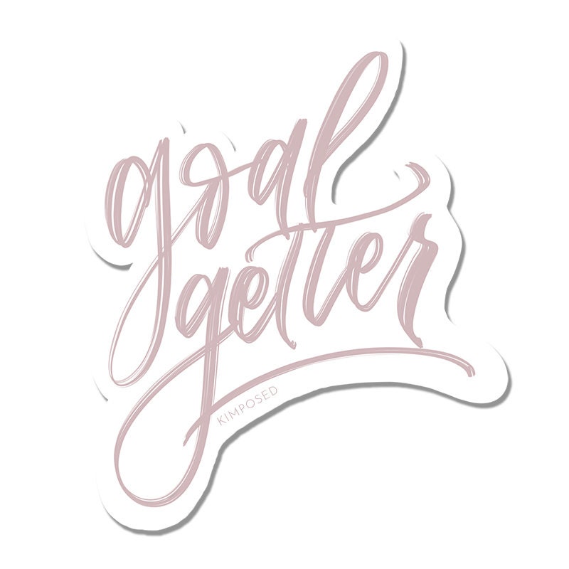 Goal Getter 3" Waterproof Vinyl Sticker for Laptops, Water Bottles, Phone Cases, and More