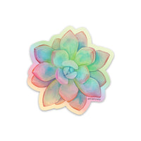 Holographic Pastel Succulent 3" Waterproof Vinyl Sticker for Water Bottles, Laptops, Phones & More **FREE USA SHIPPING**