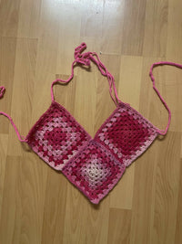 Pink Crochet tank top
