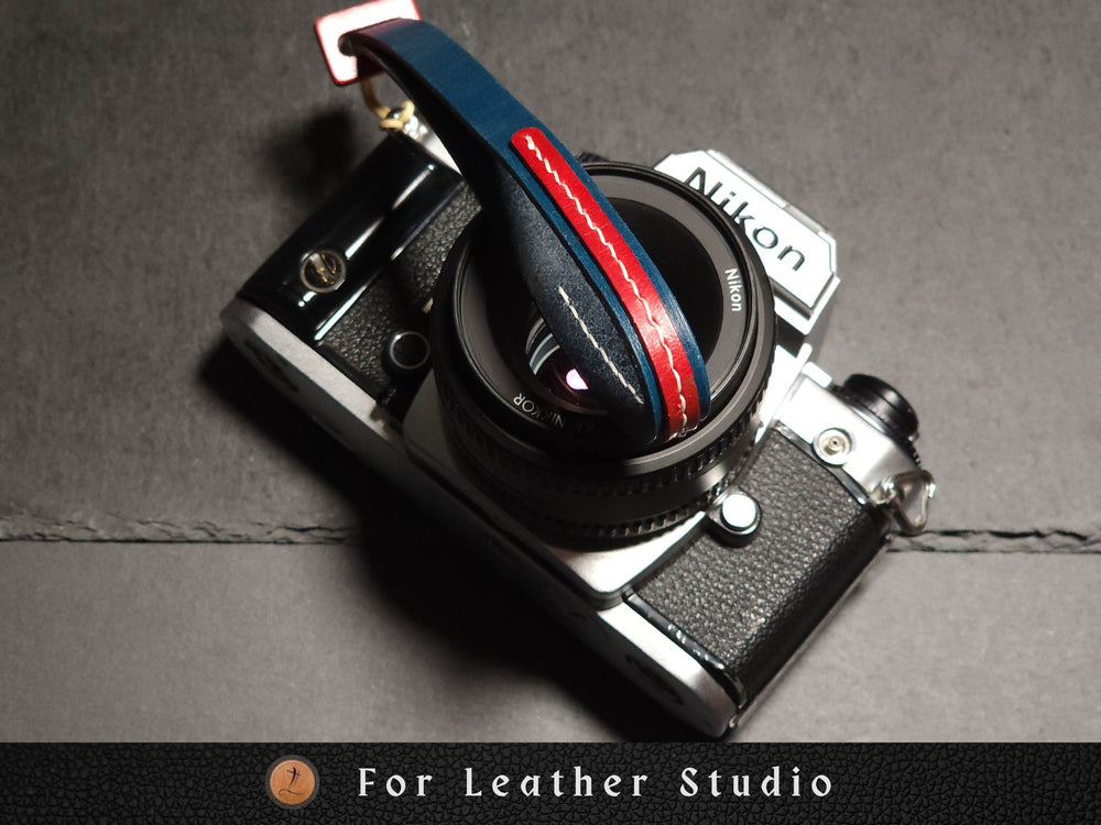 Leather Camera Wrist Strap, featuring string loop made with DuPont™ Kevlar®, Full Grain veg-tanned Leather, Gift for photographer