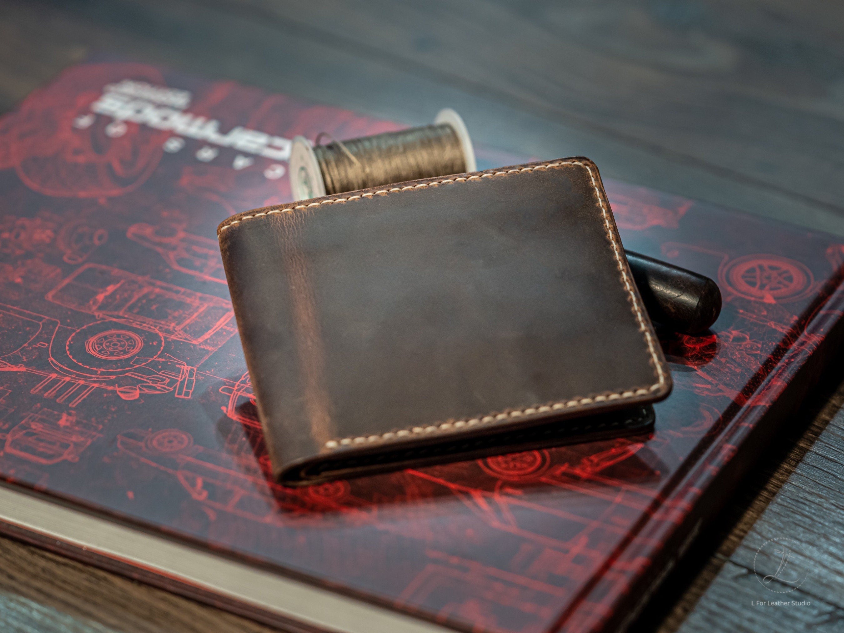 Handcrafted Leather Wallet for Women Engraved Long Wallet 