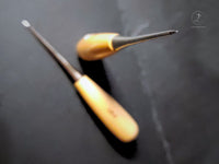 Personalized Sewing Awl, Solid wood handle, leather crafting leather work