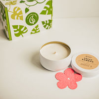 Handmade Scented Soy Candle, 6 oz., Includes Seed Paper to Grow Wildflowers