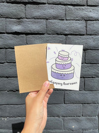 Filipino Birthday Greeting Card Handmade Greeting Card with Envelope