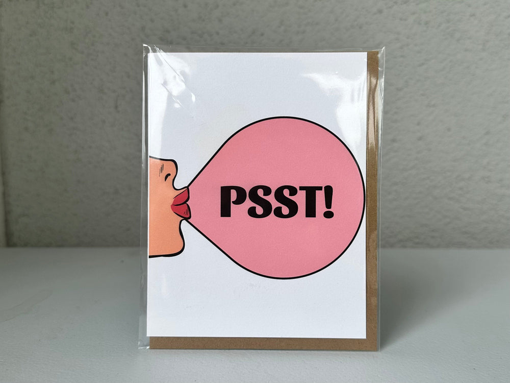 Psst Filipino Thinking of You Handmade Greeting Card with Envelope