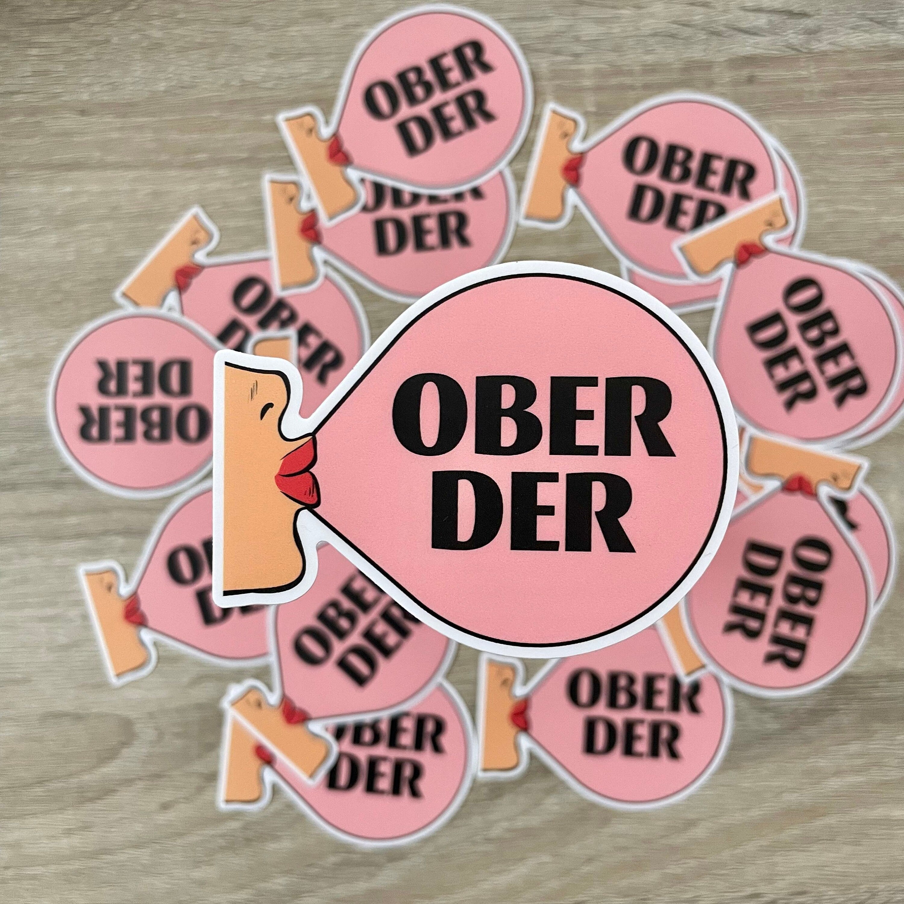 OBER DER | Filipino Funny Waterproof Vinyl Stickers for Laptop, Water Bottles | Filipino Accent