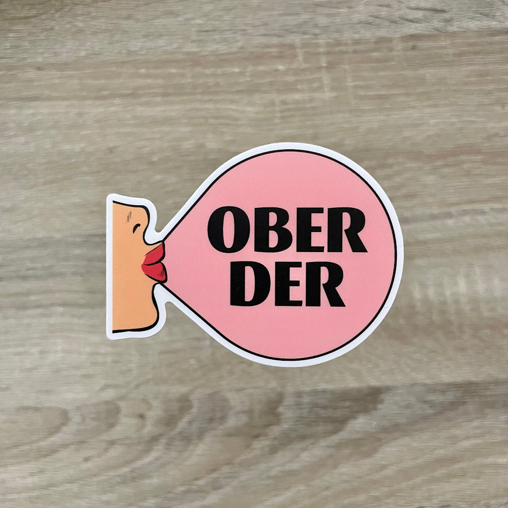 OBER DER | Filipino Funny Waterproof Vinyl Stickers for Laptop, Water Bottles | Filipino Accent