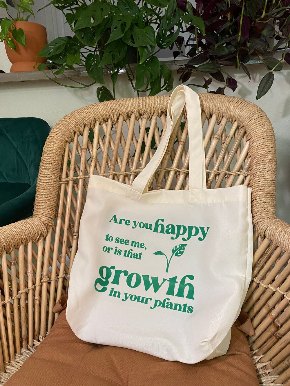 Are You Happy To See Me Or Is That Growth In Your Plants Tote bag