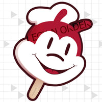 Red Jolly Bee Ice Cream Popsicle Sticker