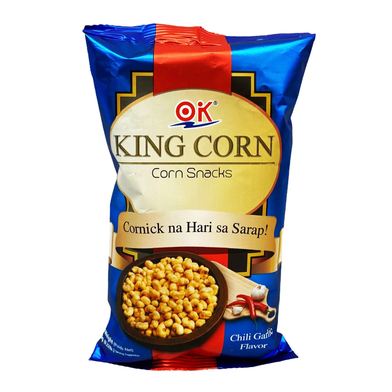 OK! King Corn - Corn Snacks - Chili Garlic Flavor
