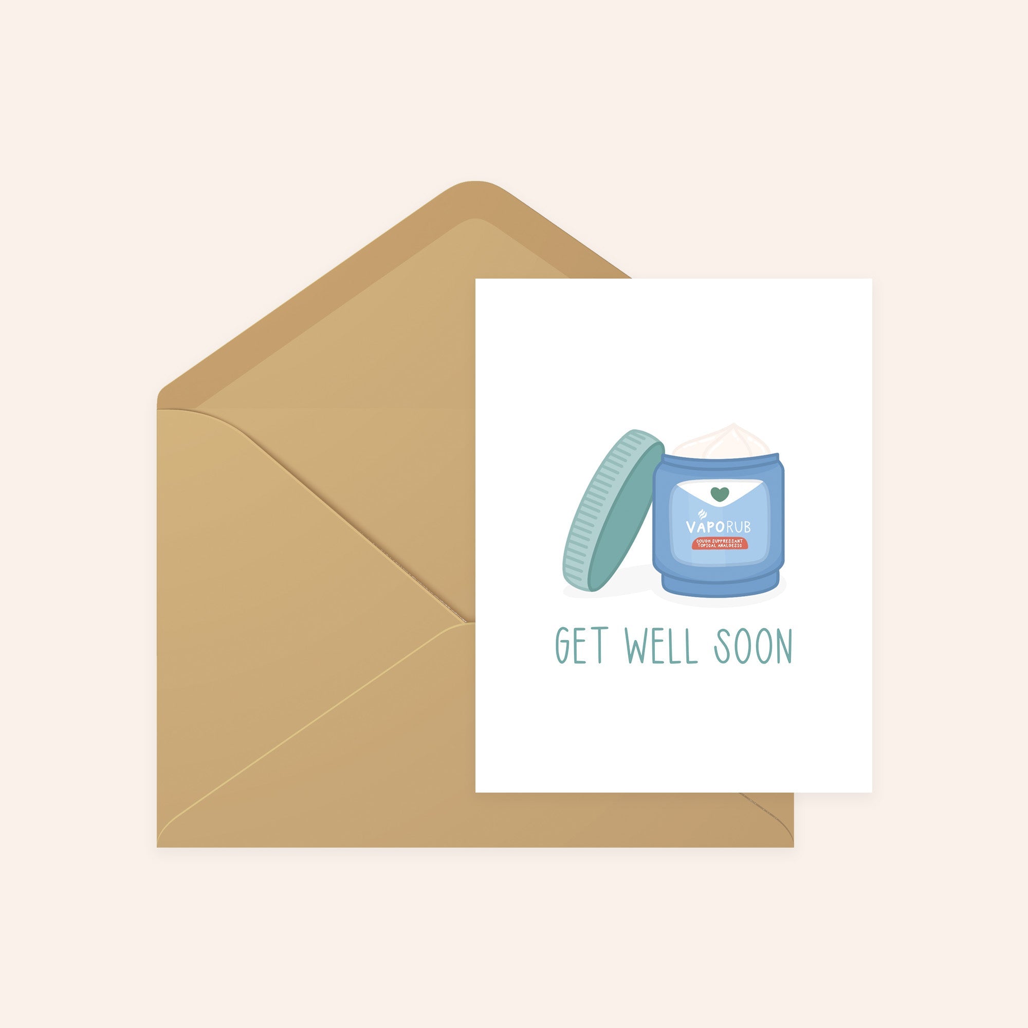 Get Well Soon VapoRub Greeting Card