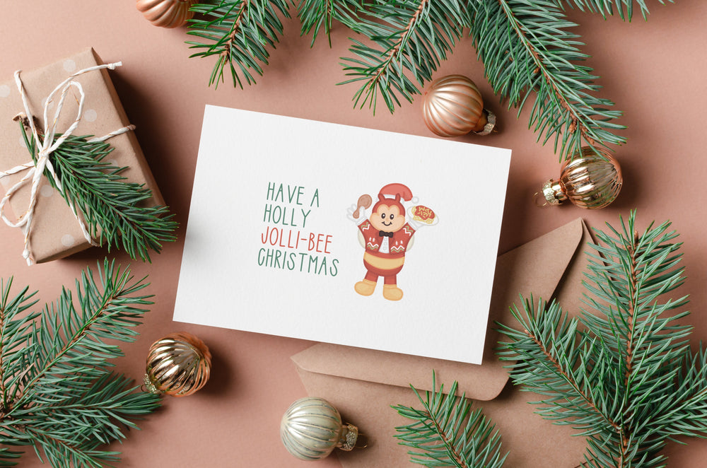 Have a Holly Jolli-Bee Christmas Greeting Card