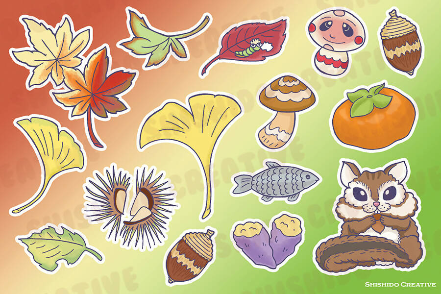 Fall Leaves / Autumn Colors Sticker Sheet • 4x6 Planner Stickers