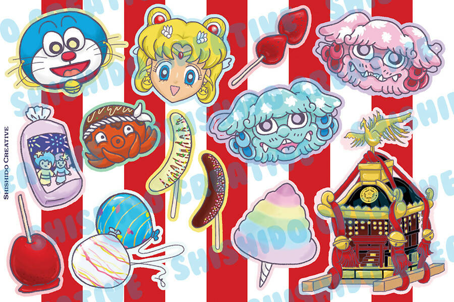 Japanese Summer Matsuri Festival Floral Sticker Sheet • 4x6 Planner Stickers