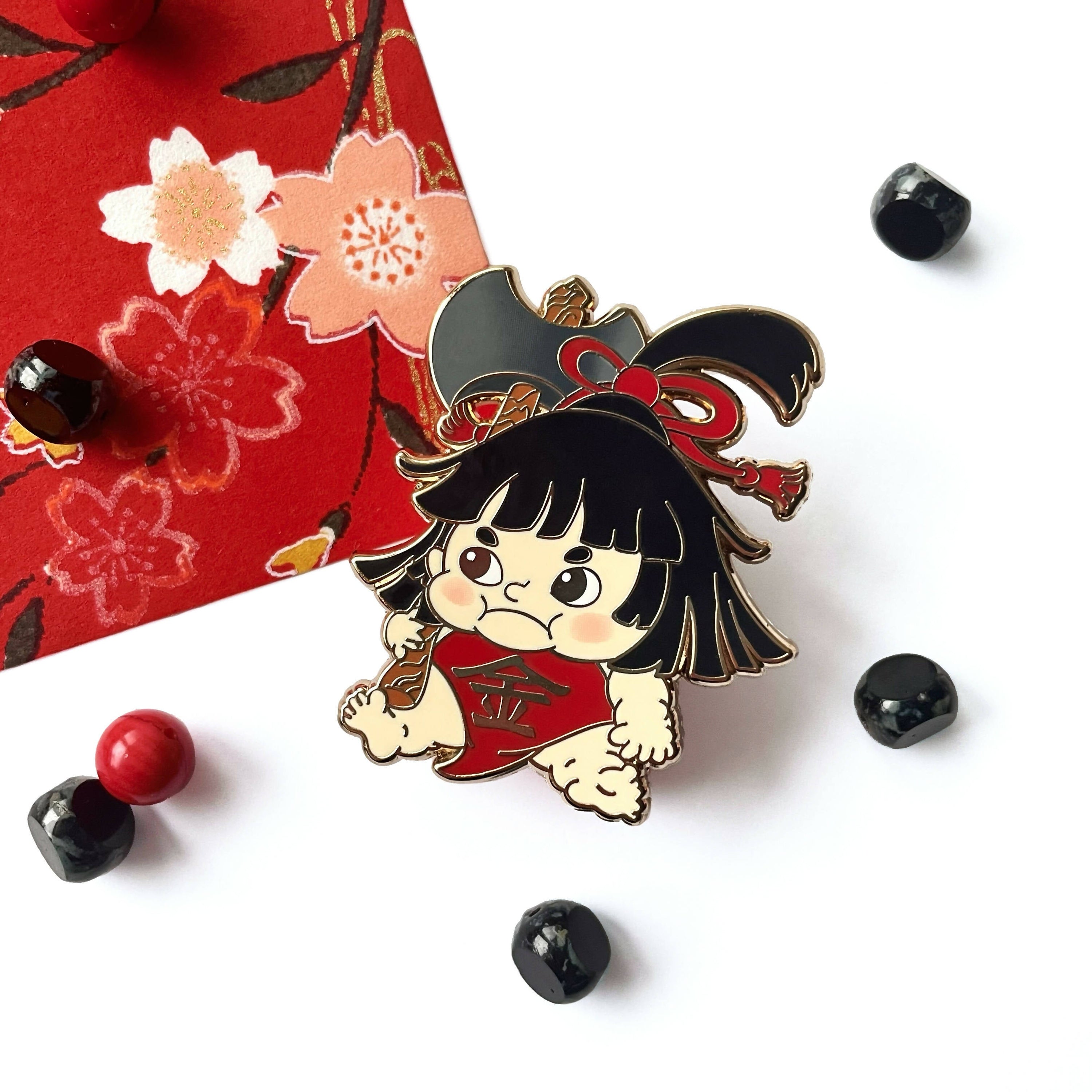 Pin Kintaro Japanese Folklore Hero Kawaii Character • Enamel Pin