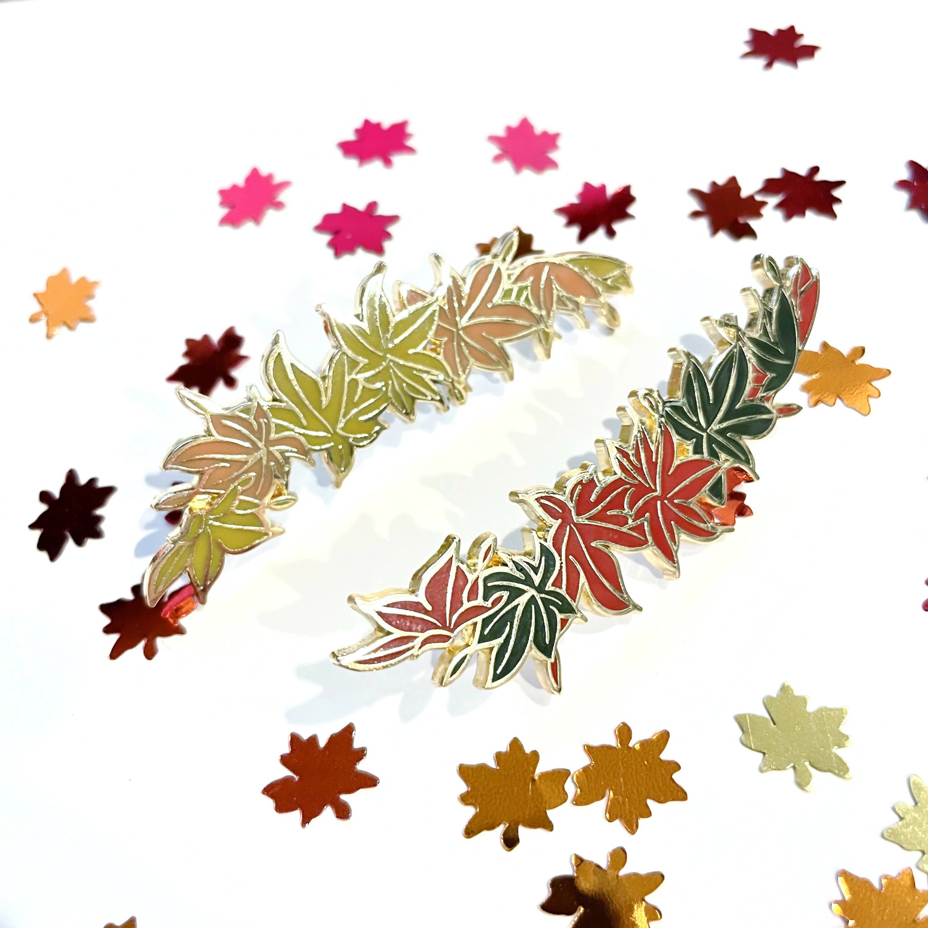 Pin Set Momiji Fall Color-Changing Leaves • Enamel Pin Set