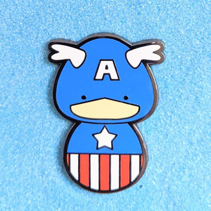 Captain America - 1.5" Enamel Pin Lapel Metal Badge